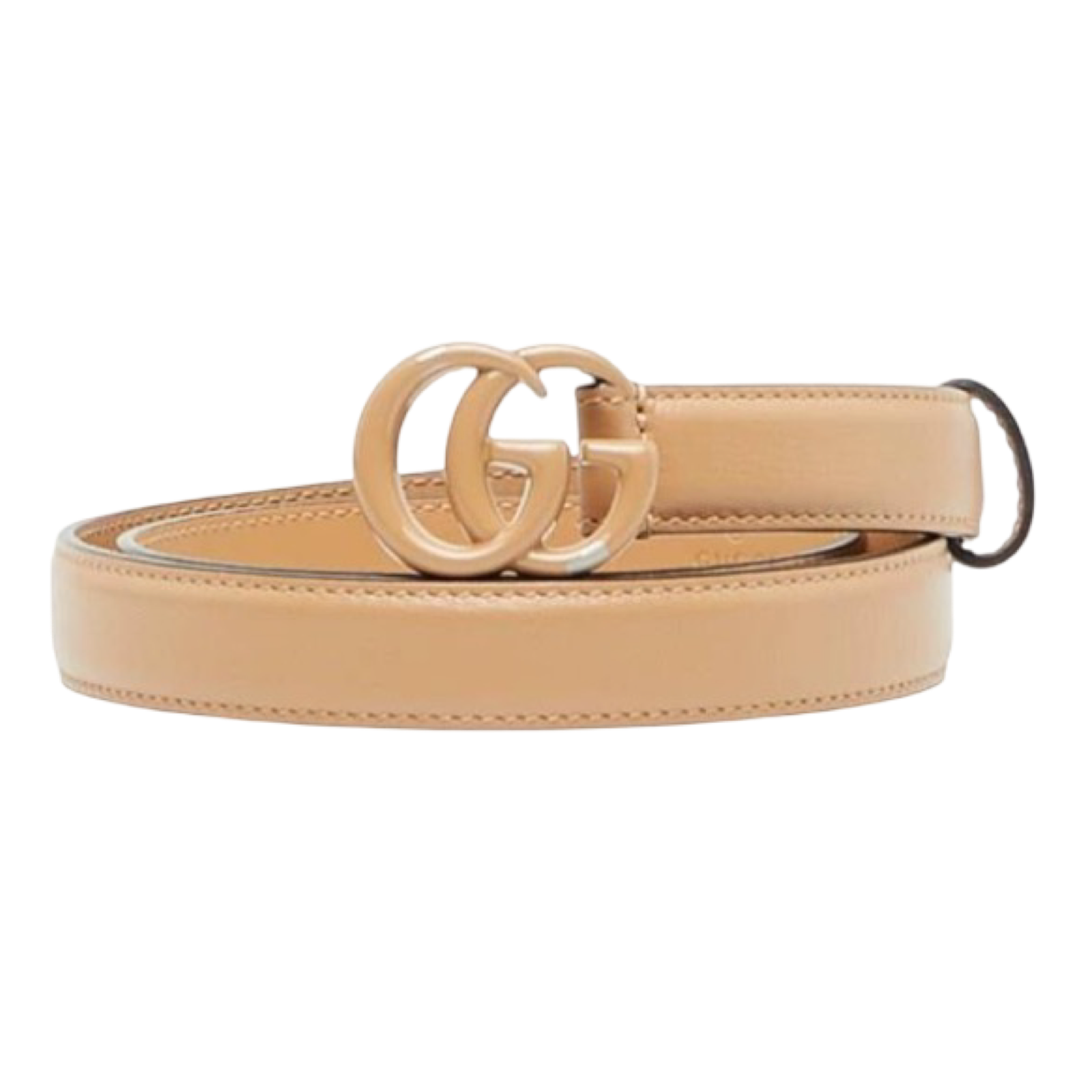 Gucci GG Marmont Leather Belt Beige Double G Buckle Size 70/28 – Previously Owned Authentic