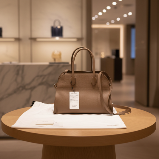 THE ROW – Soft Margaux 12 & Brown Calf Leather – 100% Authentic ✨Previously Owned & in Pristine condition (Like New) ~37% Off MSRP