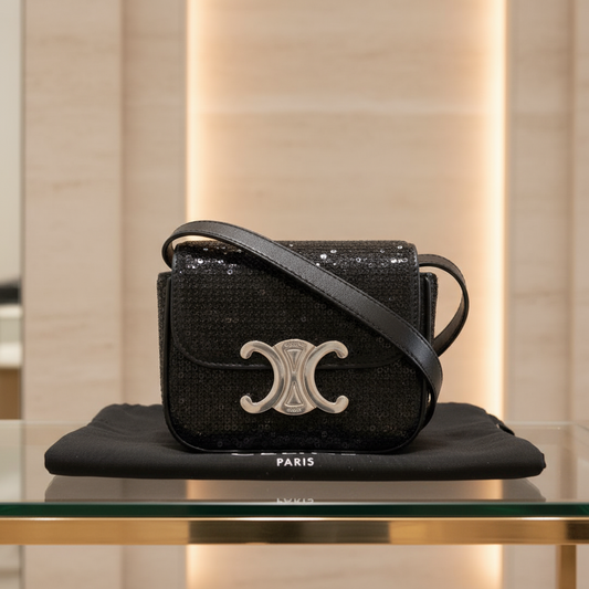 Celine CELINE – Mini Triomphe 2-Way Clutch Shoulder Bag – Hedi Slimane – 2019 – 100% Authentic ✨ Previously Owned Excellent Condition ~31% Off MSRP