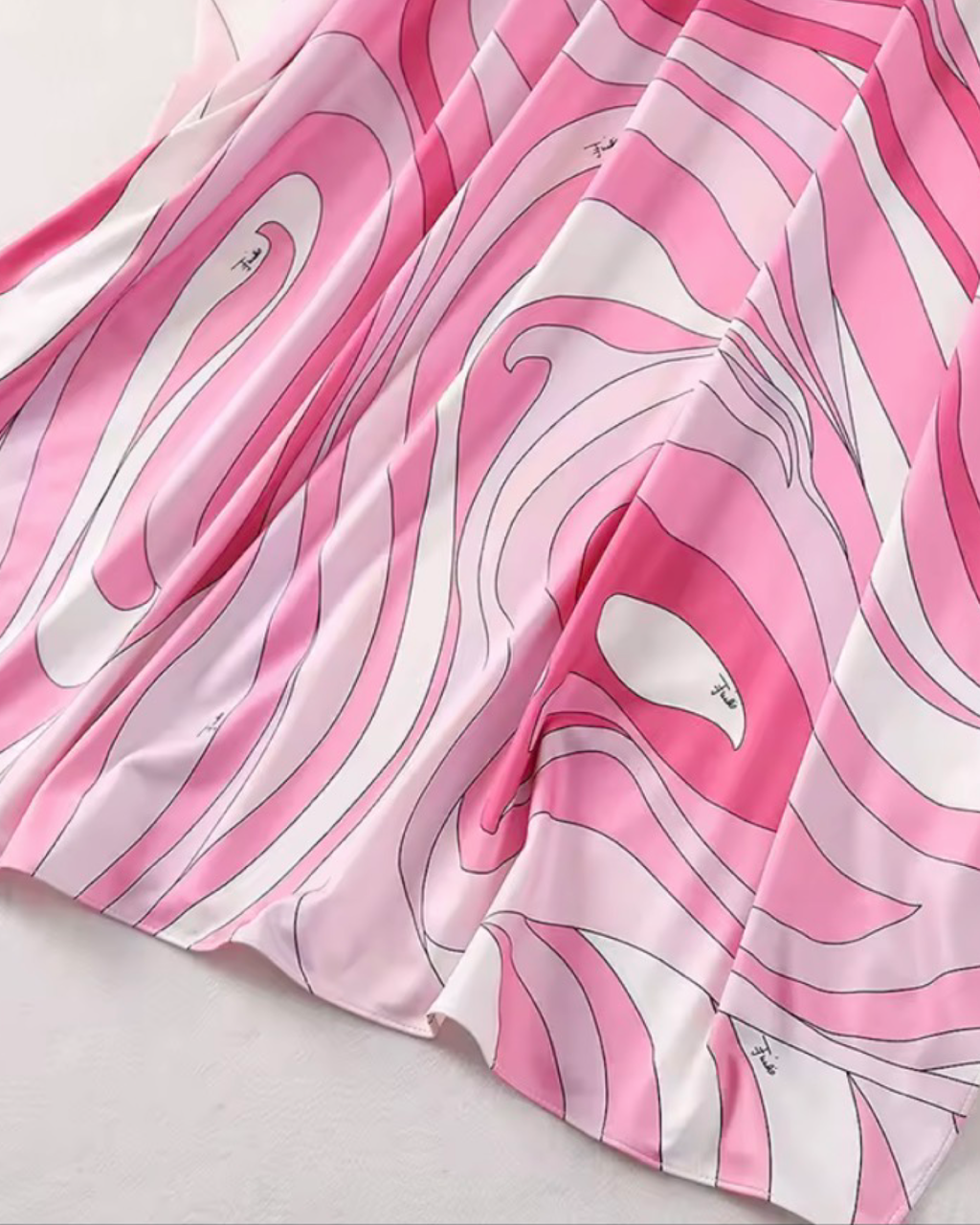 Pink Abstract Print Loose Kaftan Maxi Dress – Batwing Sleeve Resort Dress