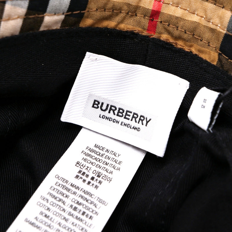 BURBERRY – Nova Check Cotton Hat – Multicolor – Size S – 100% Authentic Previously Owned Unused Condition ~28% Off MSRP