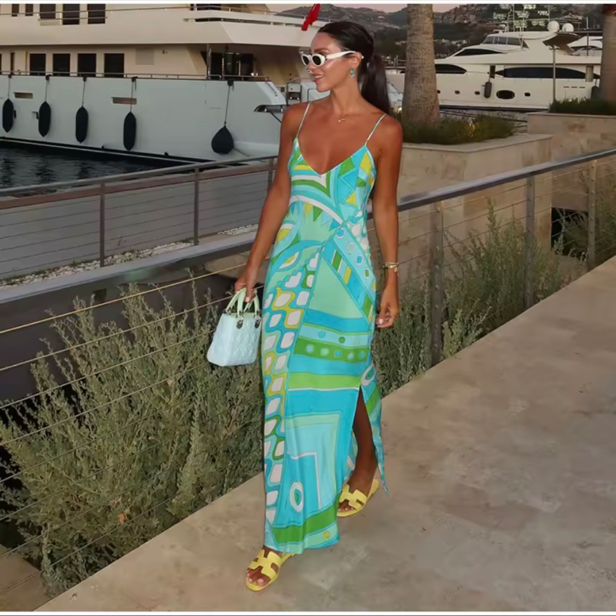 Woman's Pucci-Inspired Abstract Print Summer Dress – Sleeveless Resort – LLUXE