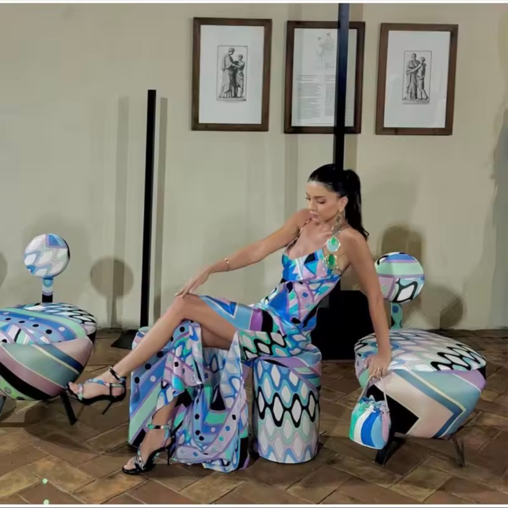 Pucci-Inspired Abstract Print Summer Dress – 3 Styles – Sleeveless Resort Maxi Dress
