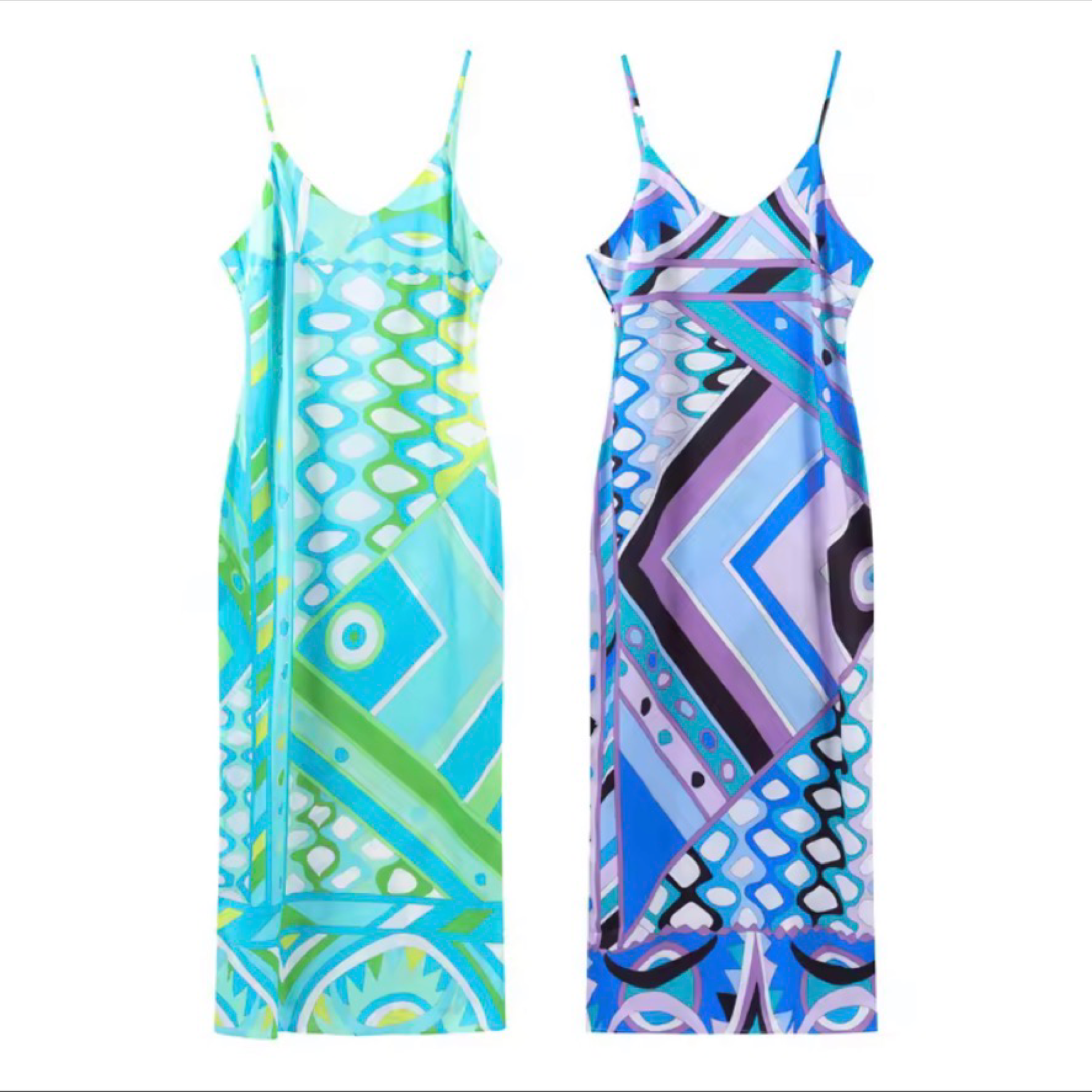 Pucci-Inspired Abstract Print Summer Dress – 3 Styles – Sleeveless Resort Maxi Dress