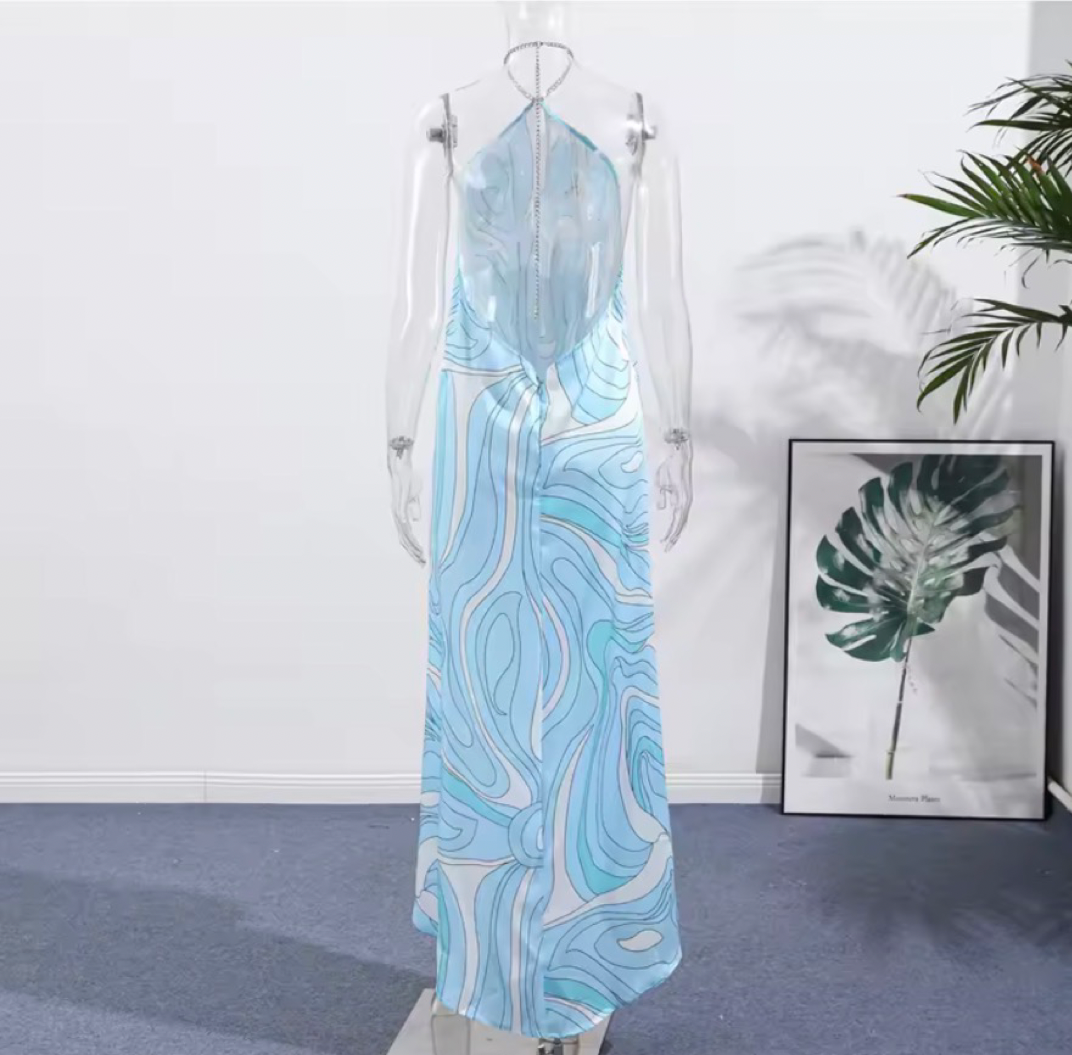 Pucci-Inspired Abstract Print Summer Dress – 3 Styles – Sleeveless Resort Maxi Dress