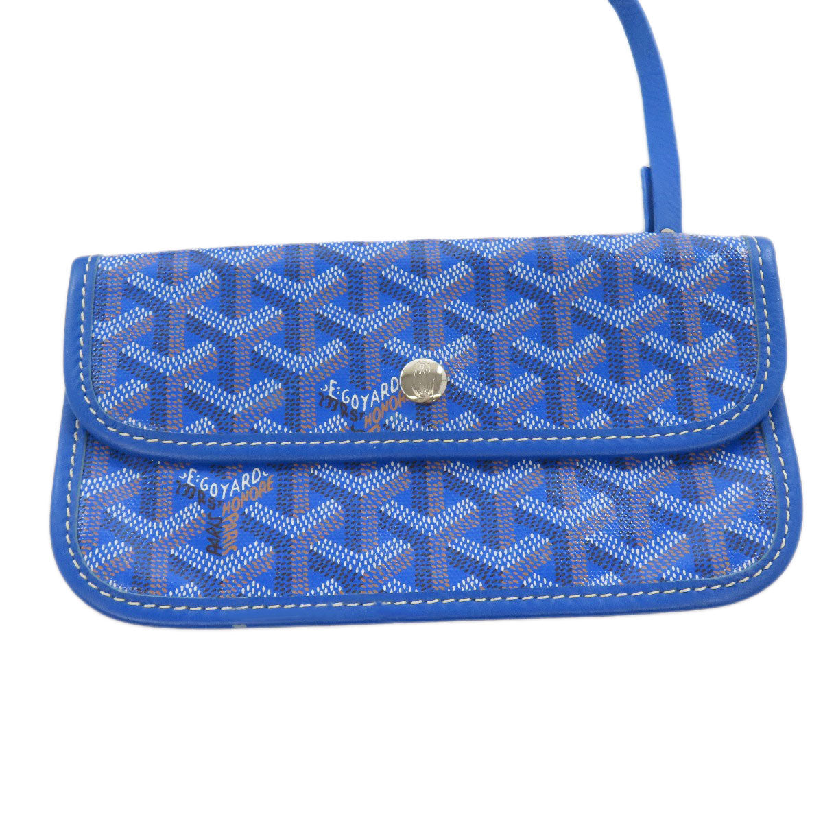 Goyard Saint Louis GM Tote Bag Blue Coated Canvas with Pouch