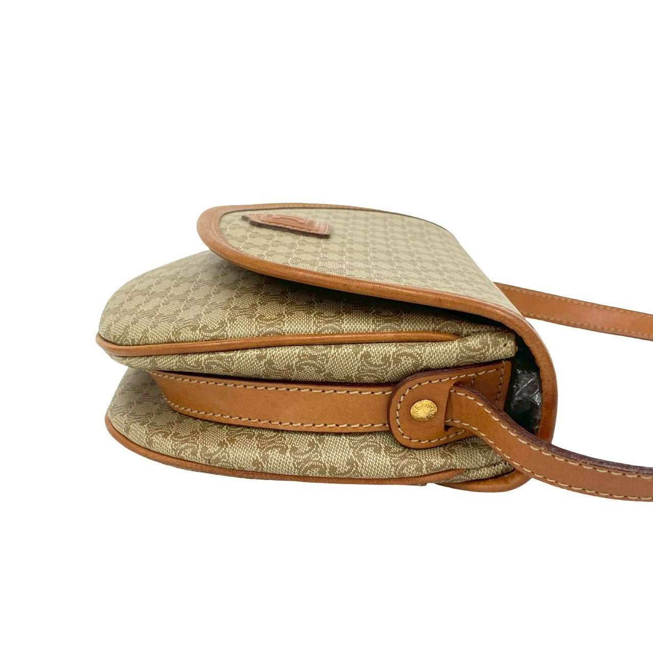 CELINE – Macadam Blazon Triomphe Logo Shoulder Bag – Beige Leather &amp; PVC – 100% Authentic ✨Previously Owned Very Good Condition ~36% Off MSRP