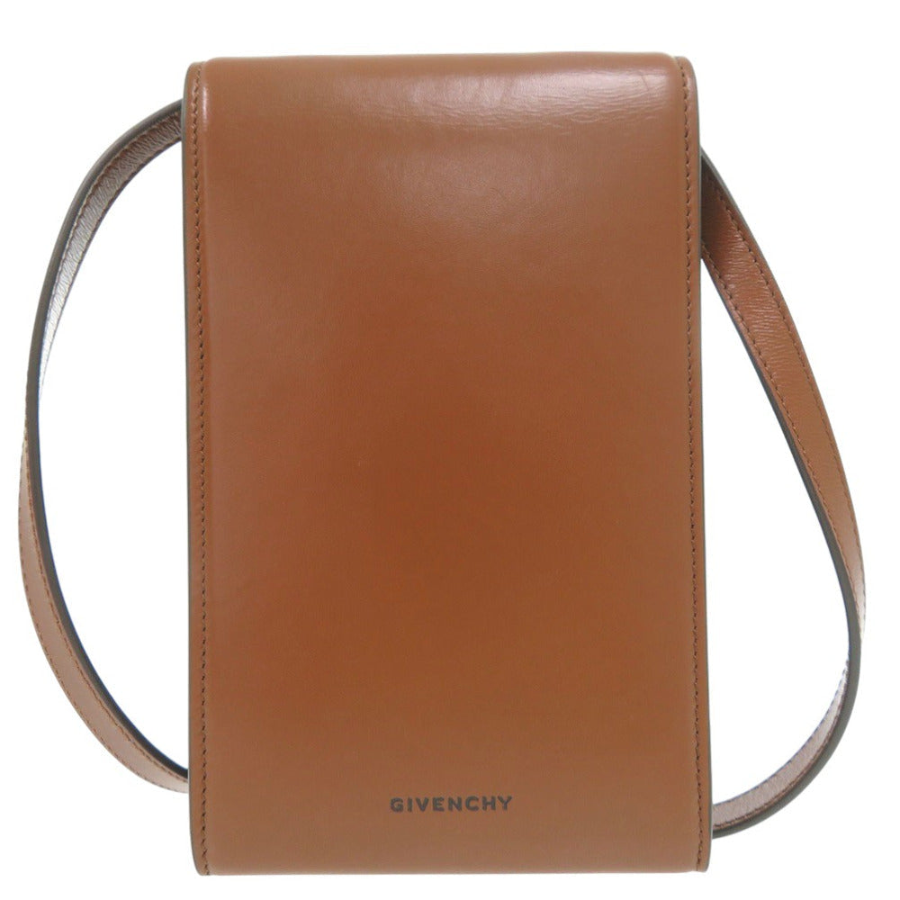GIVENCHY – Leather Phone Shoulder Bag / Crossbody – Brown – 100% Authentic ✨Previously Owned Excellent Condition ~35% Off MSRP