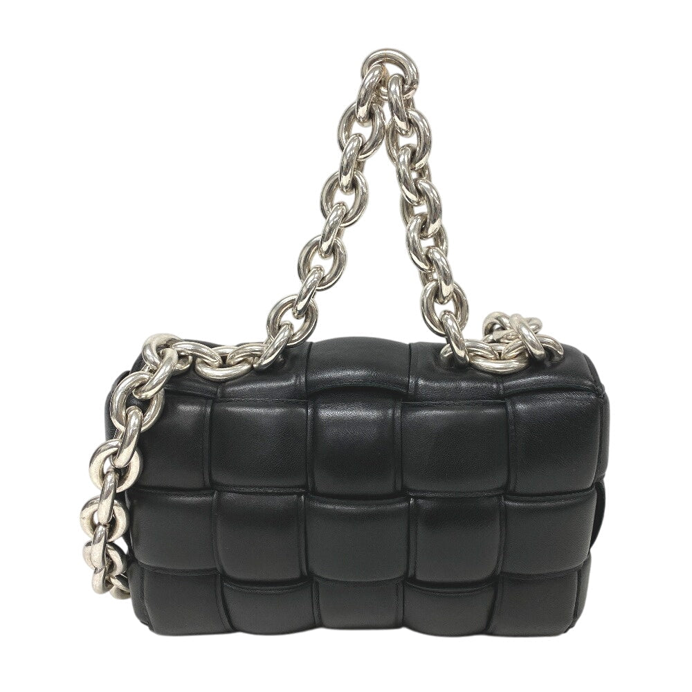 BOTTEGA VENETA – Chain Padded Cassette Shoulder Bag – Black Maxi Intrecciato Leather – 100% Authentic ✨Previously Owned Very Good Condition ~31% Off MSRP