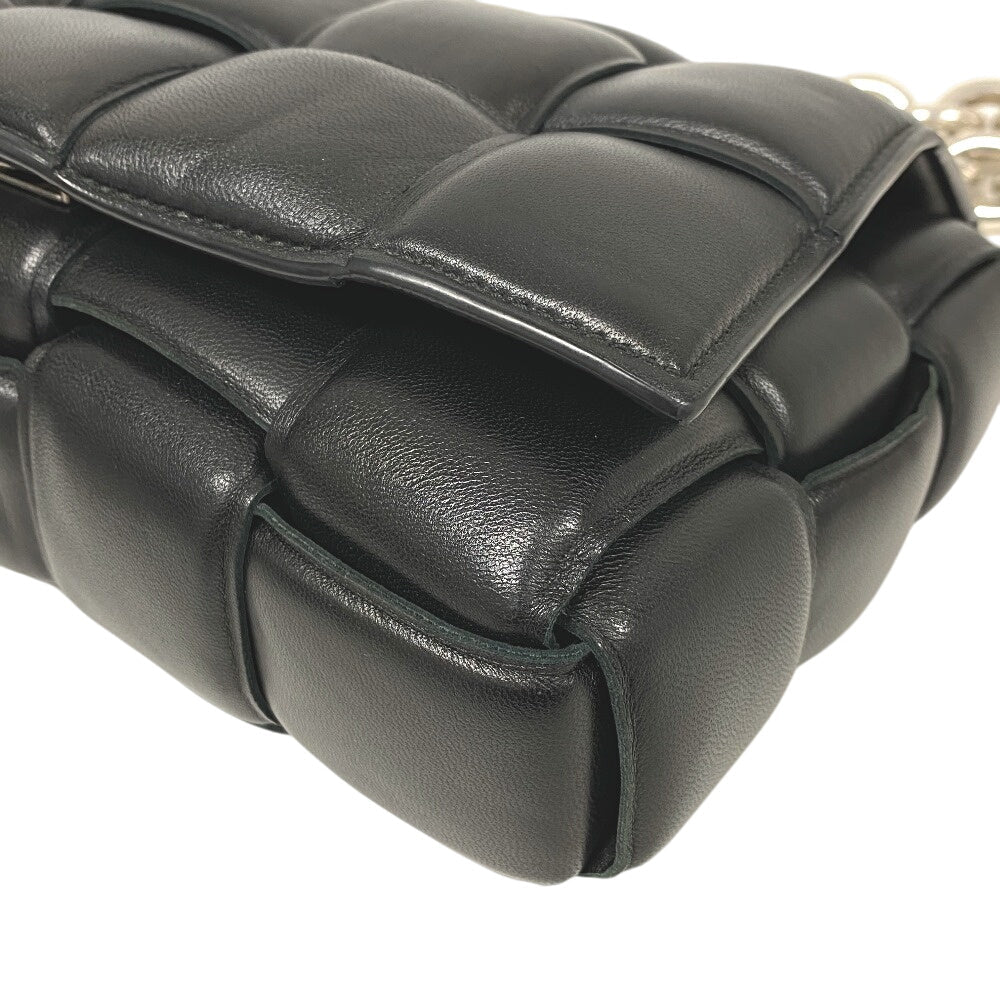 BOTTEGA VENETA – Chain Padded Cassette Shoulder Bag – Black Maxi Intrecciato Leather – 100% Authentic ✨Previously Owned Very Good Condition ~31% Off MSRP