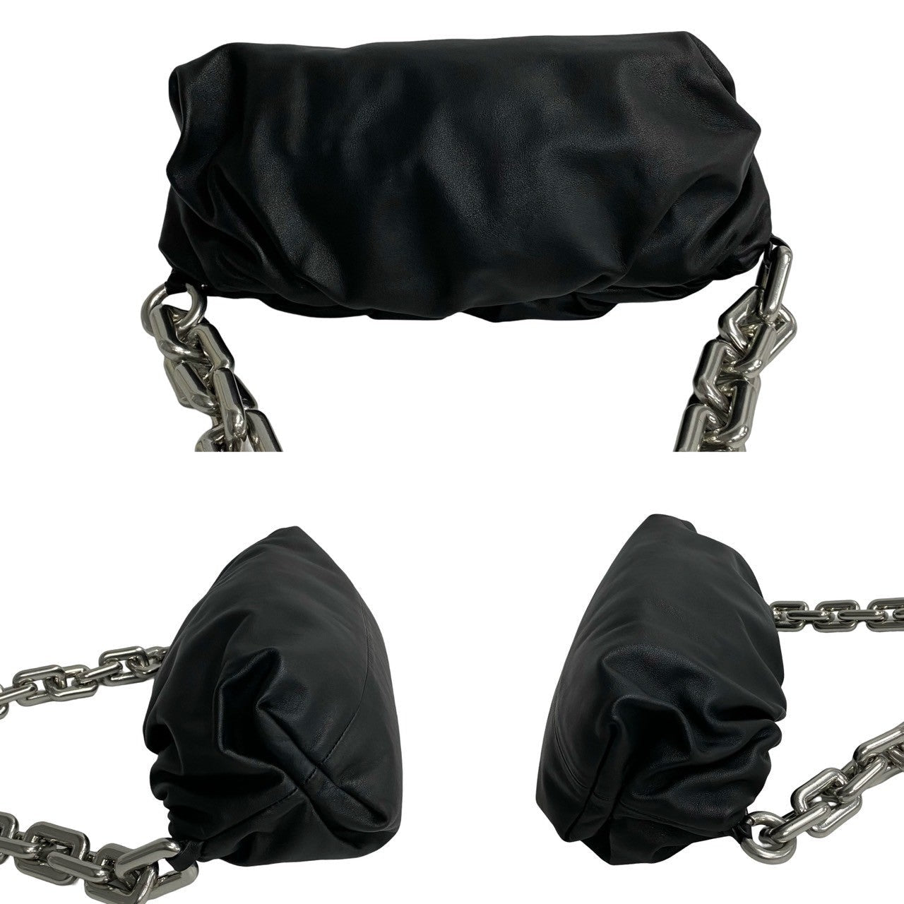 BOTTEGA VENETA – The Chain Pouch – Black Leather – 100% Authentic ✨Previously Owned Very Good Condition ~32% Off MSRP