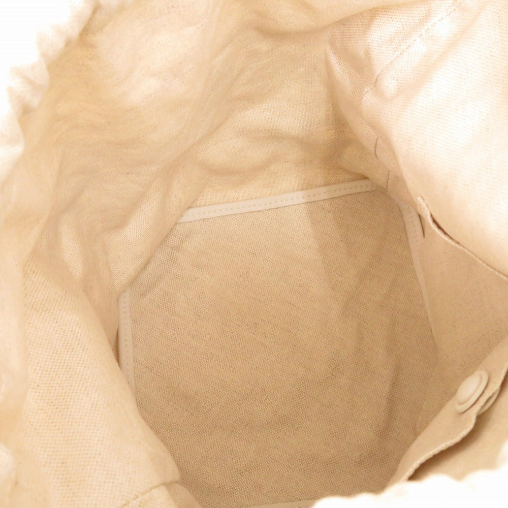 BOTTEGA VENETA – Cavallino Handbag 709612 – White Leather & Canvas – 100% Authentic ✨Previously Owned Excellent Condition ~33% Off MSRP