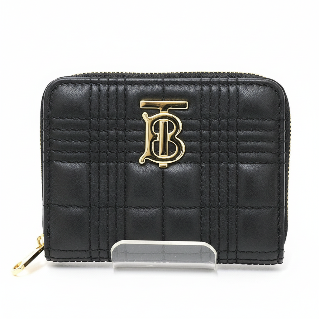 BURBERRY – Lola Mini Zip Wallet – Black Lambskin – 100% Authentic ✨Previously Owned Near-Mint Condition ~33% Off MSRP