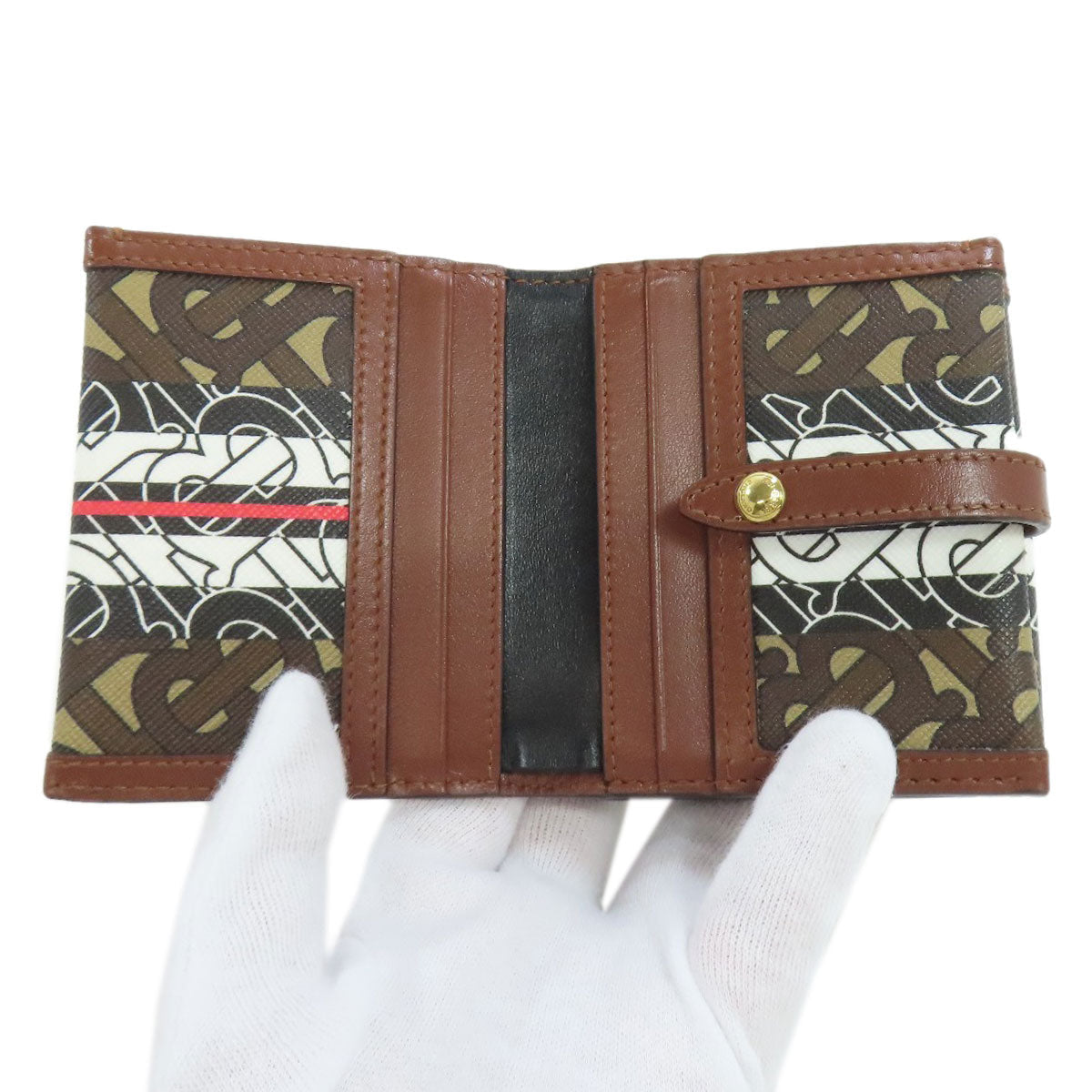 BURBERRY – Bifold Wallet – Brown Logo PVC – 100% Authentic ✨Previously Owned Very Good Condition ~36% Off MSRP