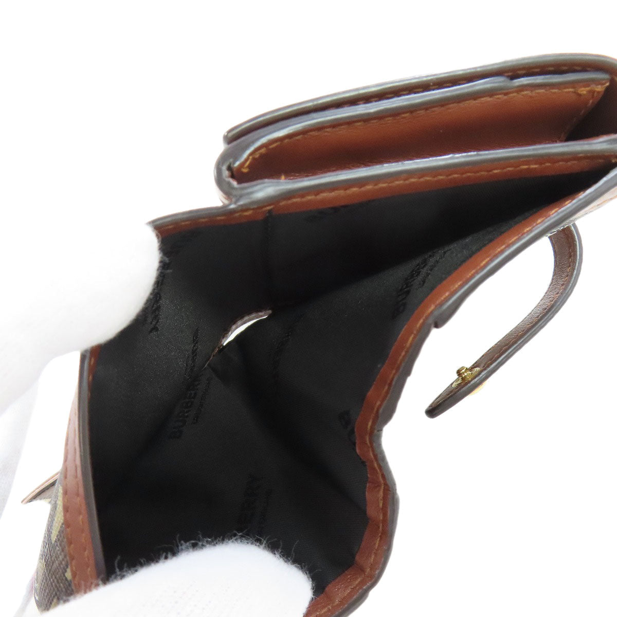 BURBERRY – Bifold Wallet – Brown Logo PVC – 100% Authentic ✨Previously Owned Very Good Condition ~36% Off MSRP