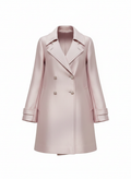 Women’s Pink Double-Breasted Trench Coat