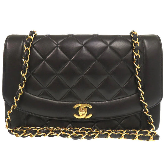 CHANEL – Diana 25 Medium – COCO Mark –Black Lambskin with Gold-Tone Hardware