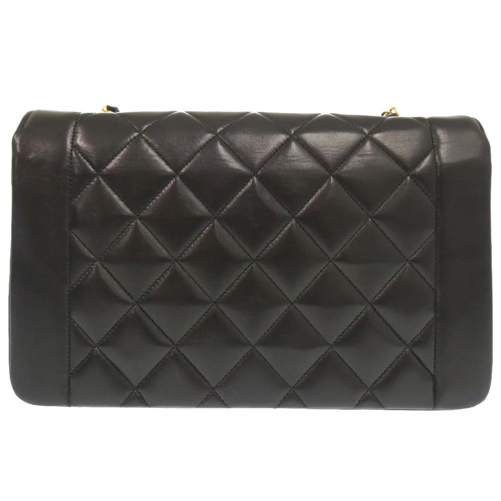 CHANEL – Diana 25 Medium – COCO Mark –Black Lambskin with Gold-Tone Hardware