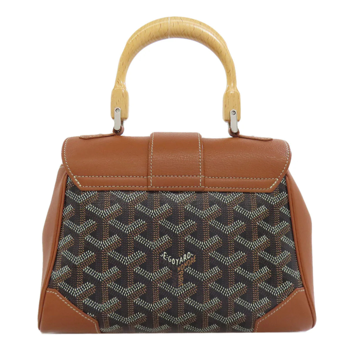 GOYARD  – Saigon Mini 2WAY – Brown Goyardine Canvas with Leather Trim