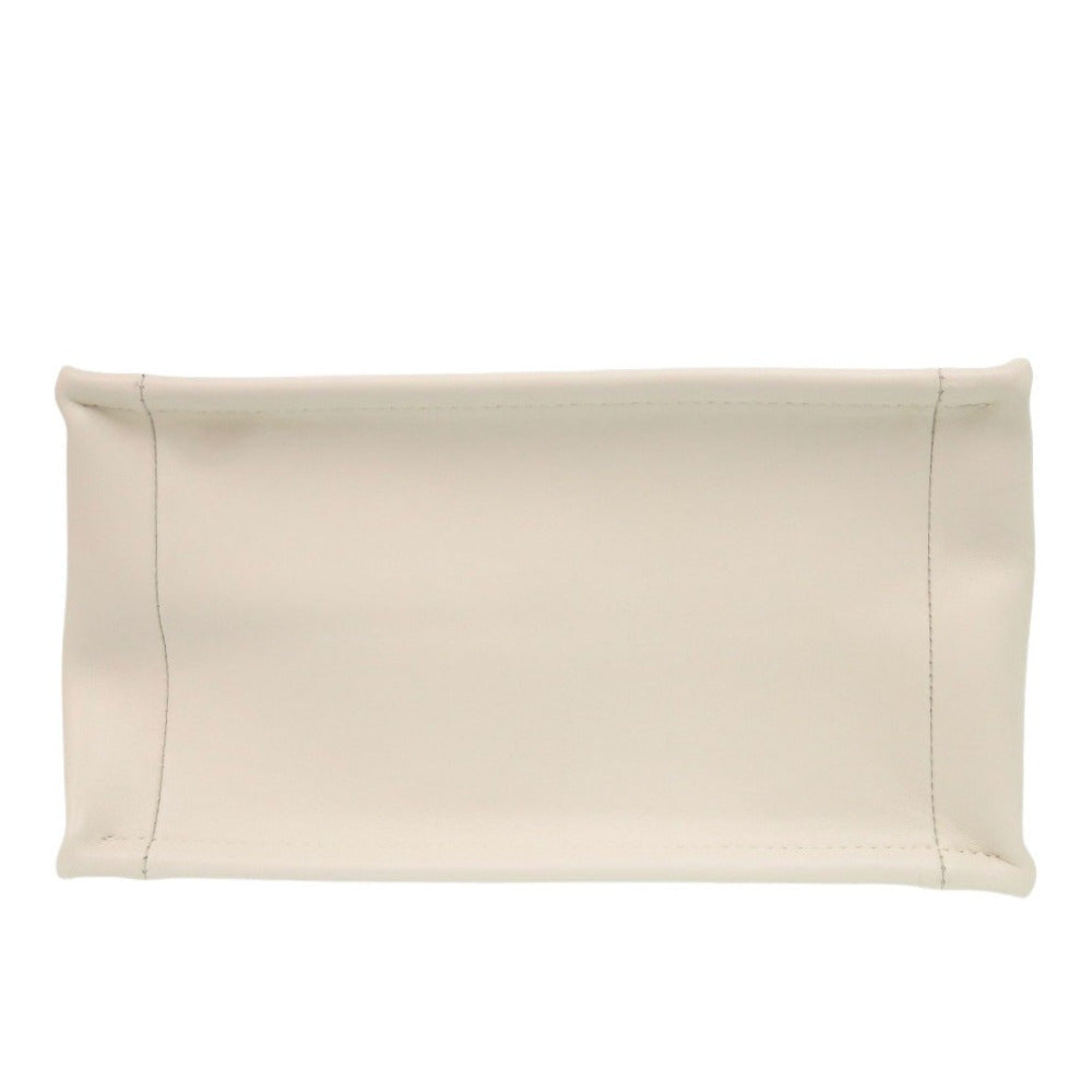 Dior                    Oblique Book Tote Small –White Canvas & Leathern