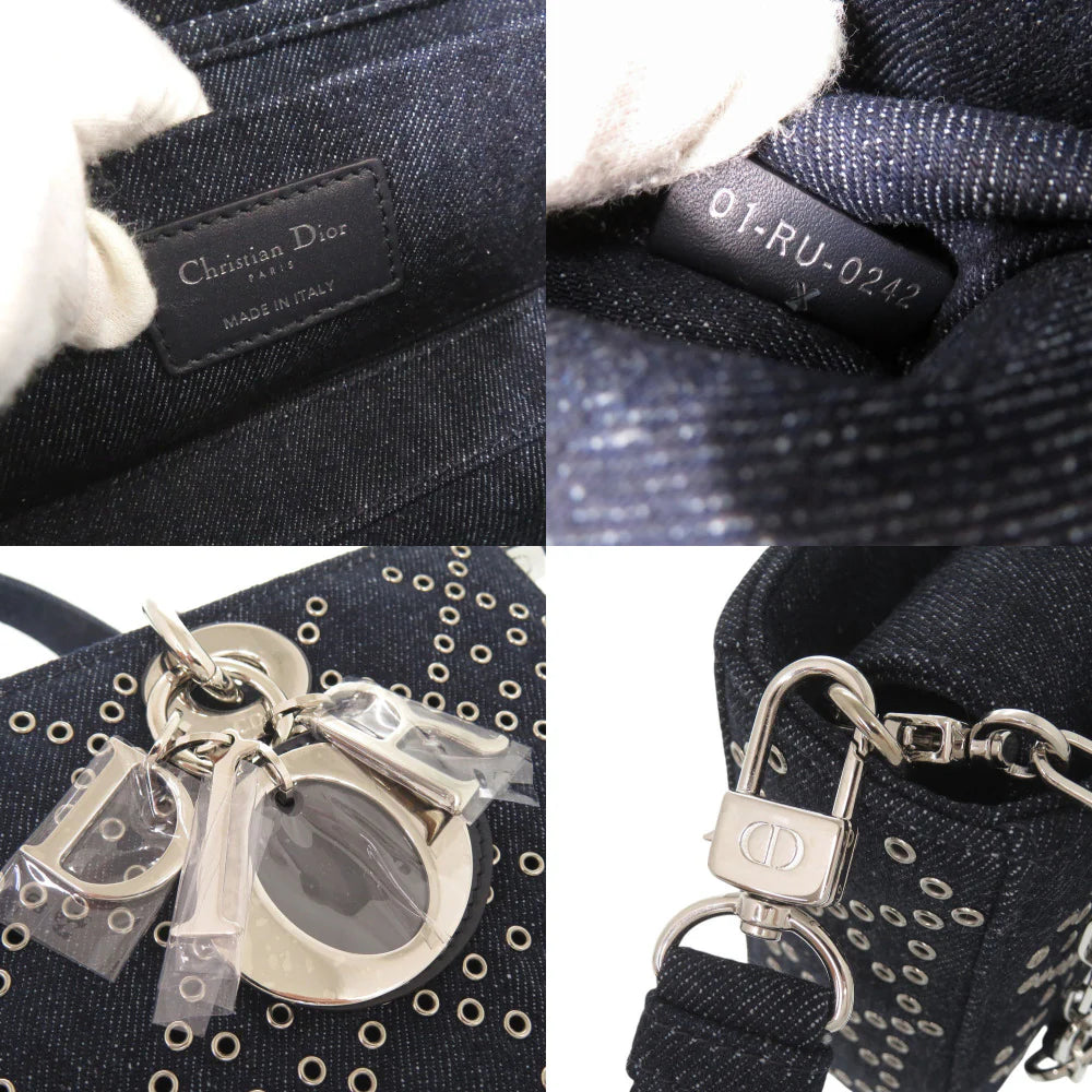 Christian Dior – Lady D-Joy Cannage Medium 2WAY Denim Blue