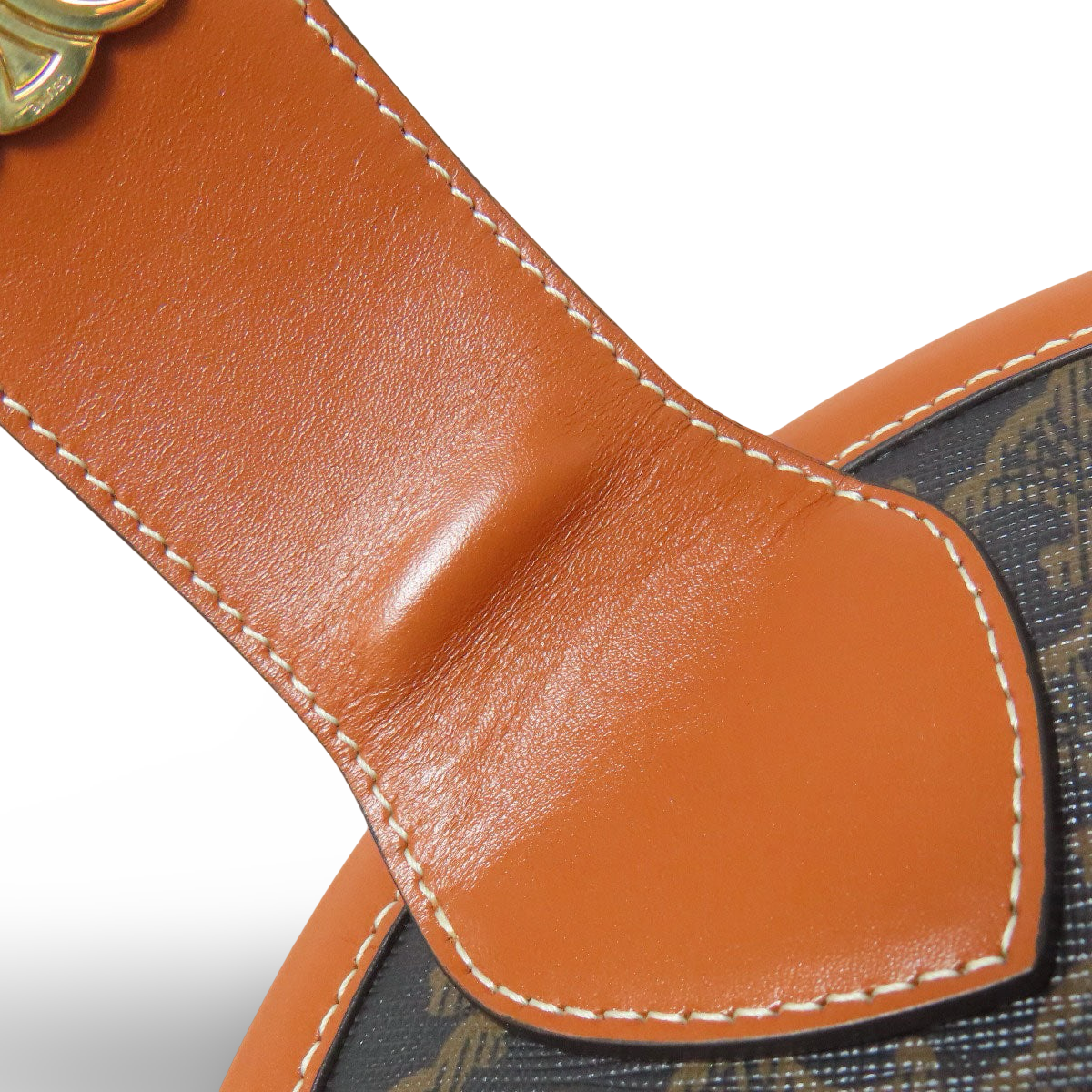 CELINE – Tambour Triomphe Shoulder Bag – Brown PVC & Calfskin – 100% Authentic ✨Previously Owned Excellent condition ~28% Off MSRP