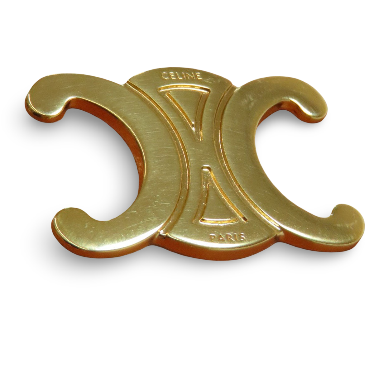 CELINE – Tambour Triomphe Shoulder Bag – Brown PVC & Calfskin – 100% Authentic ✨Previously Owned Excellent condition ~28% Off MSRP