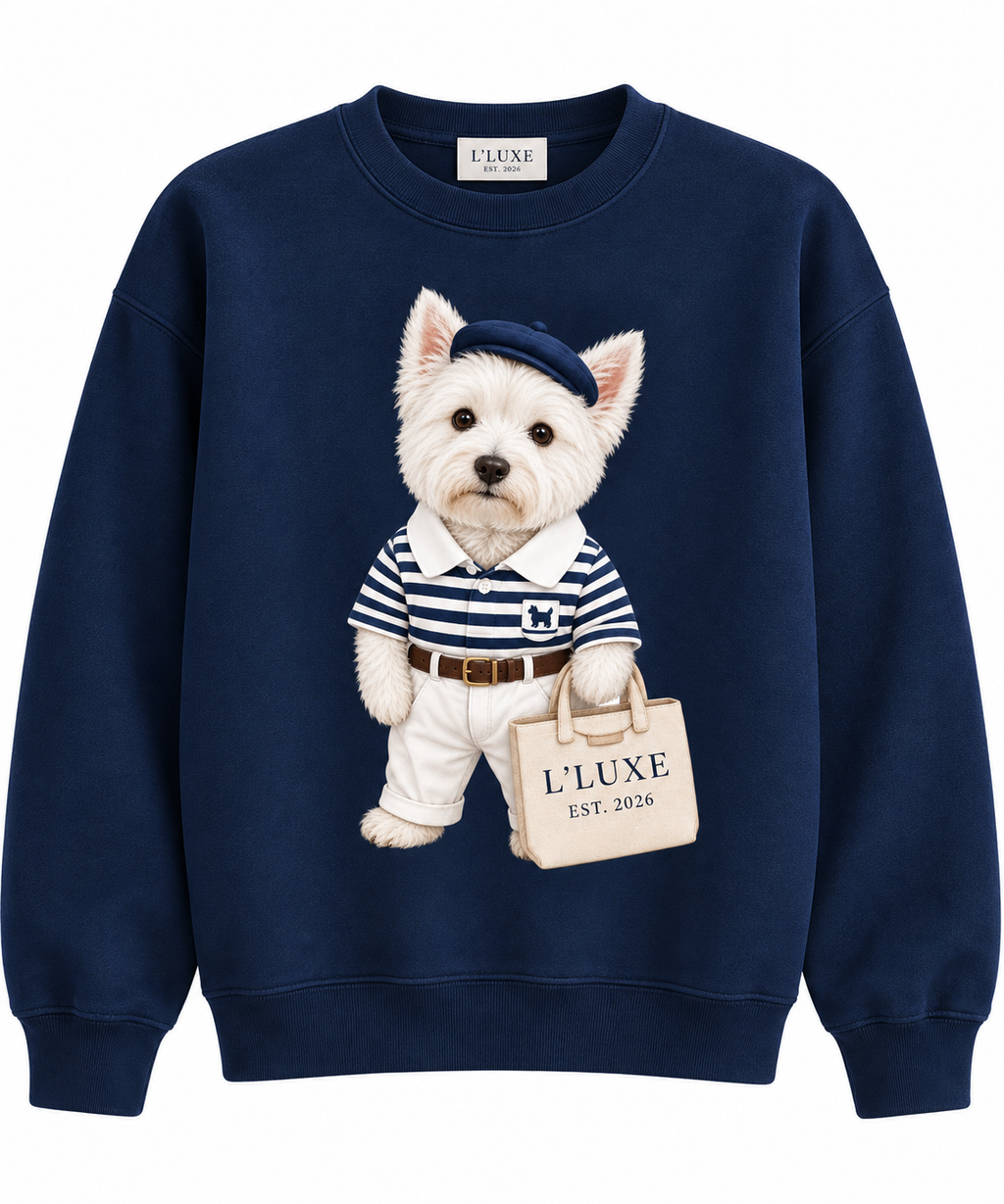 L’LUXE pre-order Crewneck Sweatshirt – Navy