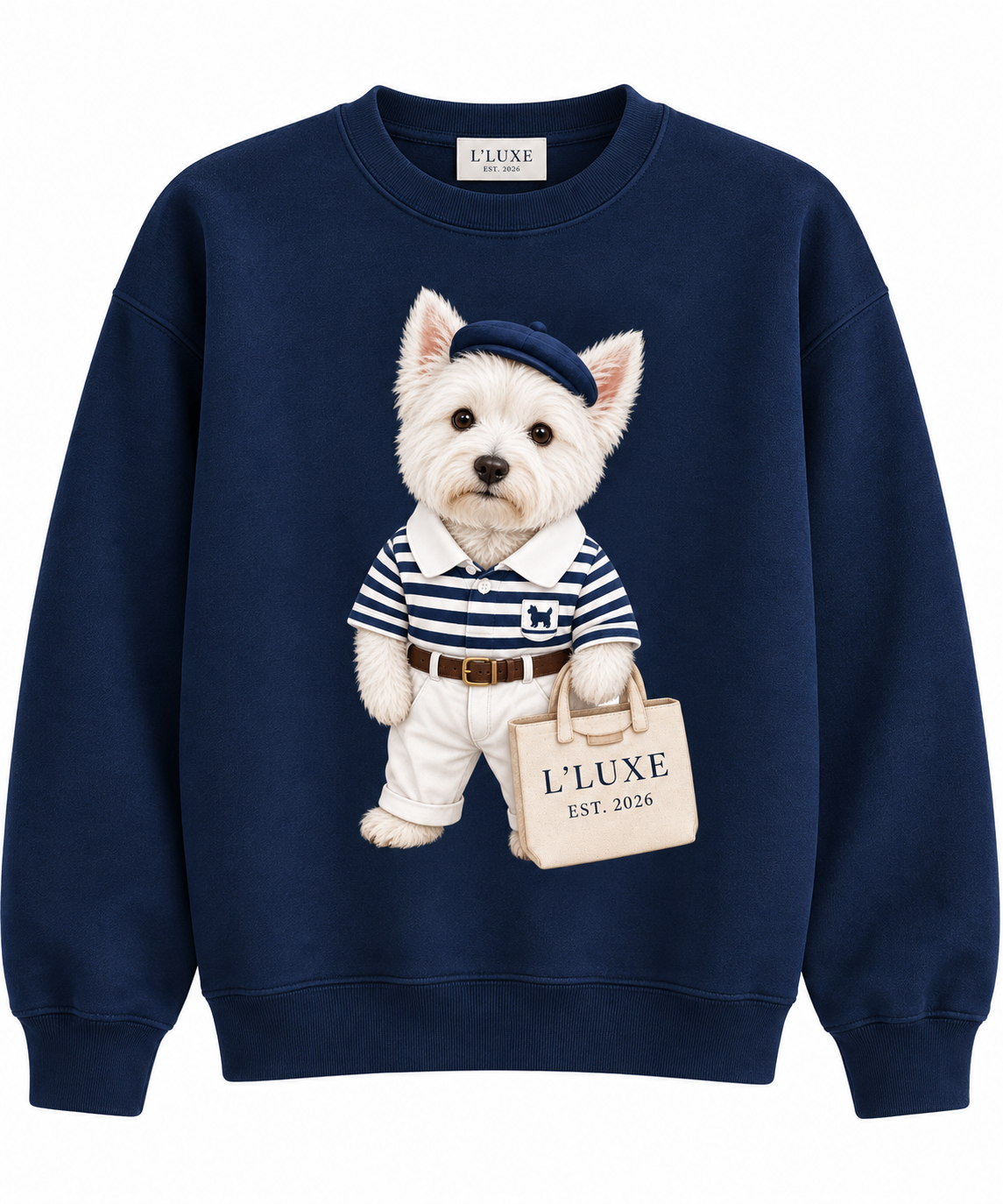 L’LUXE pre-order Crewneck Sweatshirt – Navy