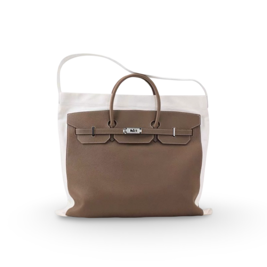 Leather & Canvas Carryall Tote Bag — Small & Large
