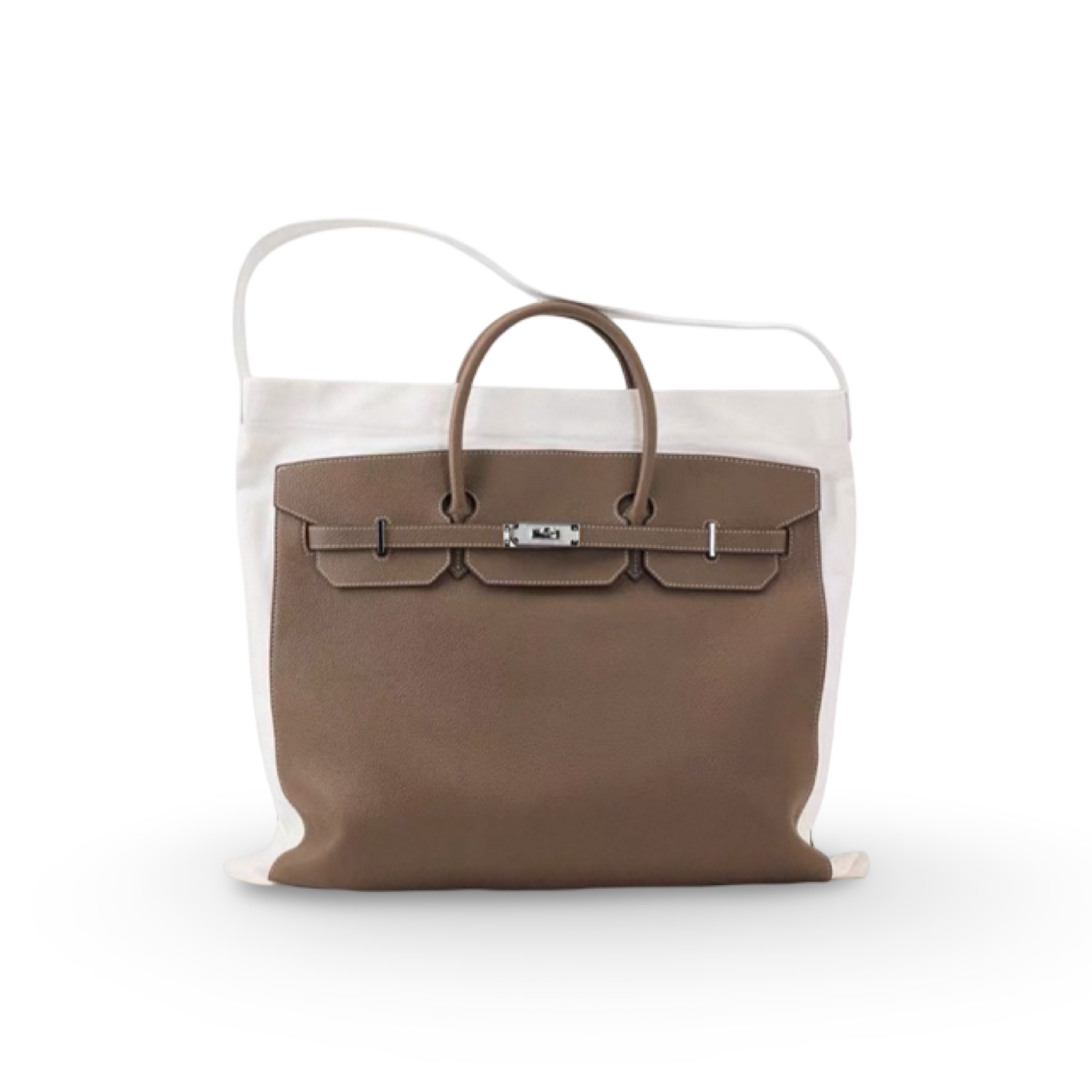 Leather & Canvas Carryall Tote Bag — Small & Large