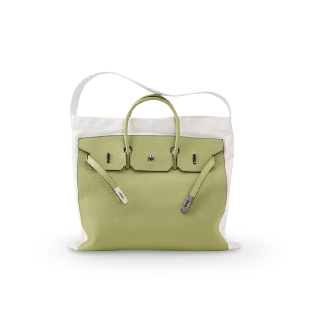 Leather & Canvas Carryall Tote Bag — Small & Large