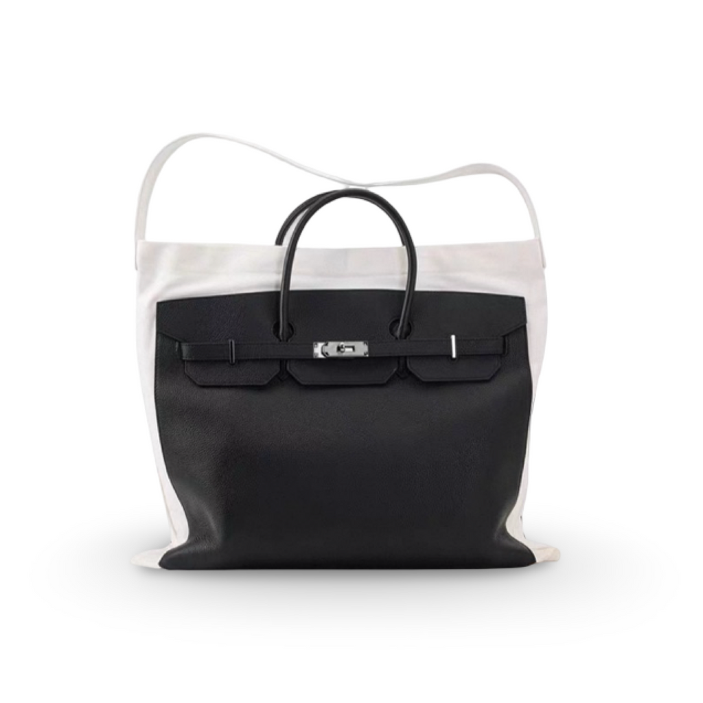 Leather & Canvas Carryall Tote Bag — Small & Large
