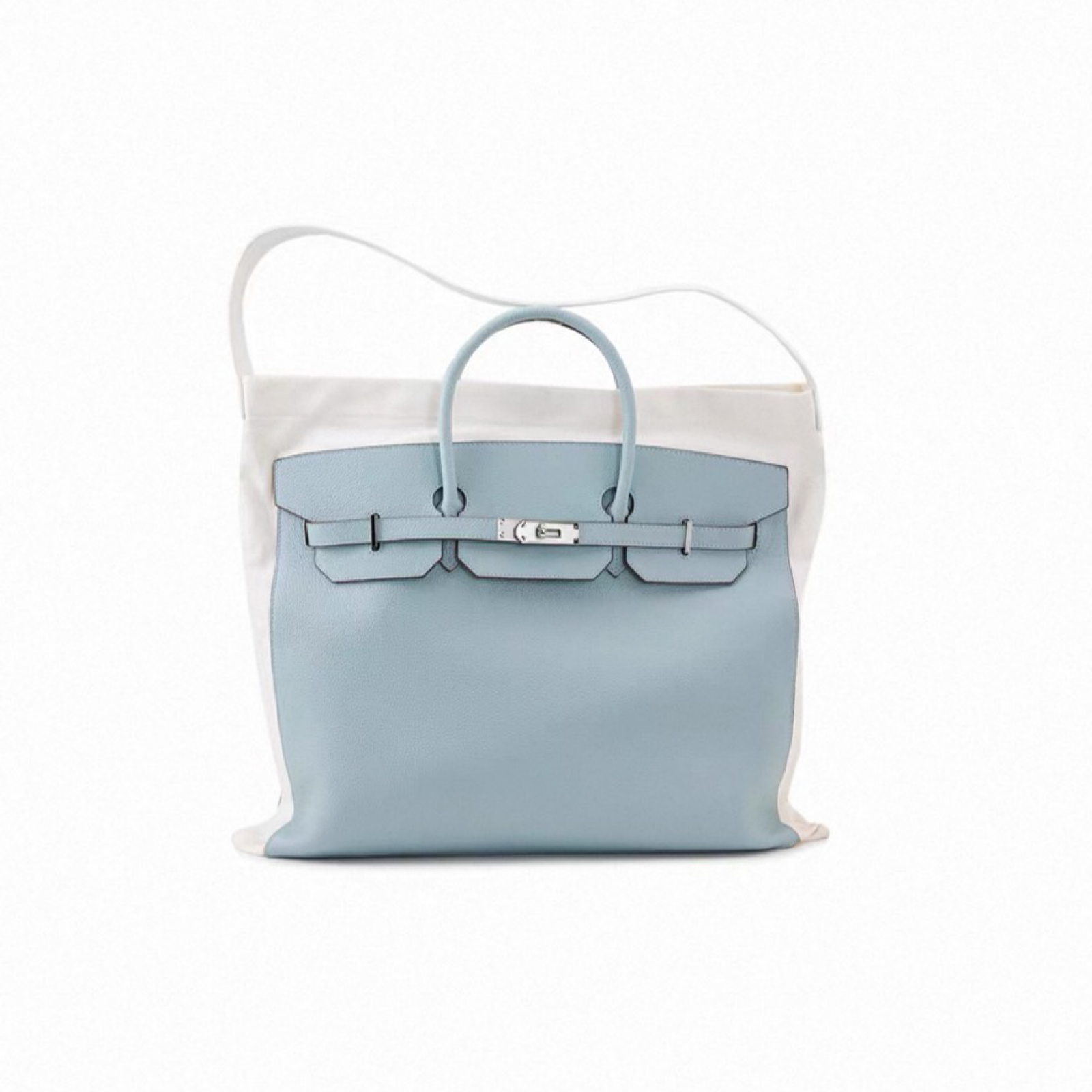 Leather & Canvas Carryall Tote Bag — Small & Large
