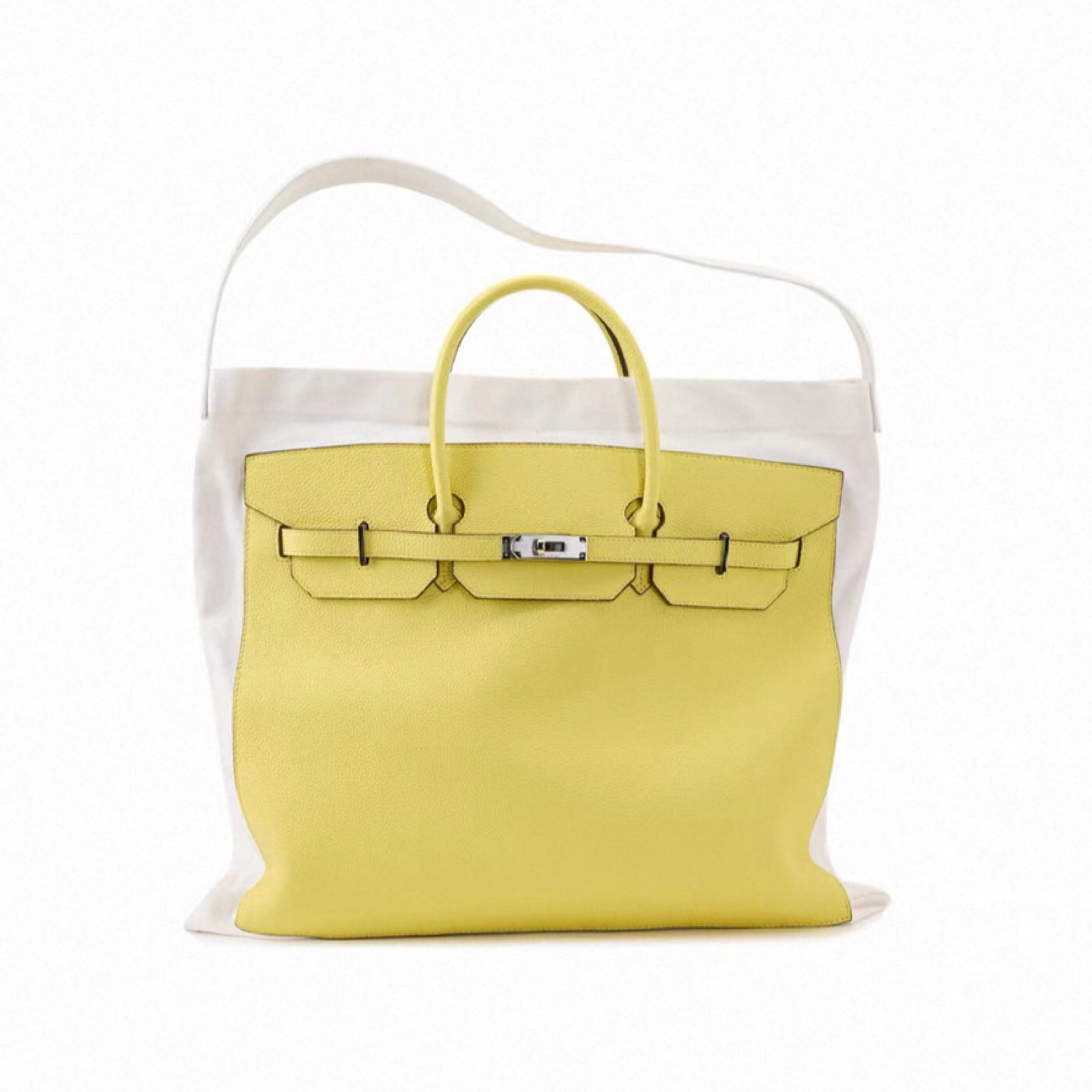 Leather & Canvas Carryall Tote Bag — Small & Large