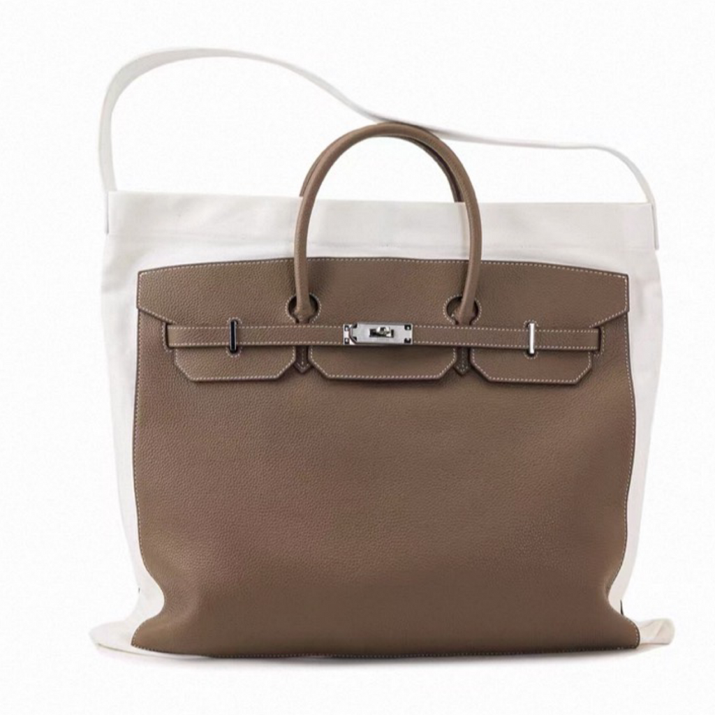 Leather & Canvas Carryall Tote Bag — Small & Large