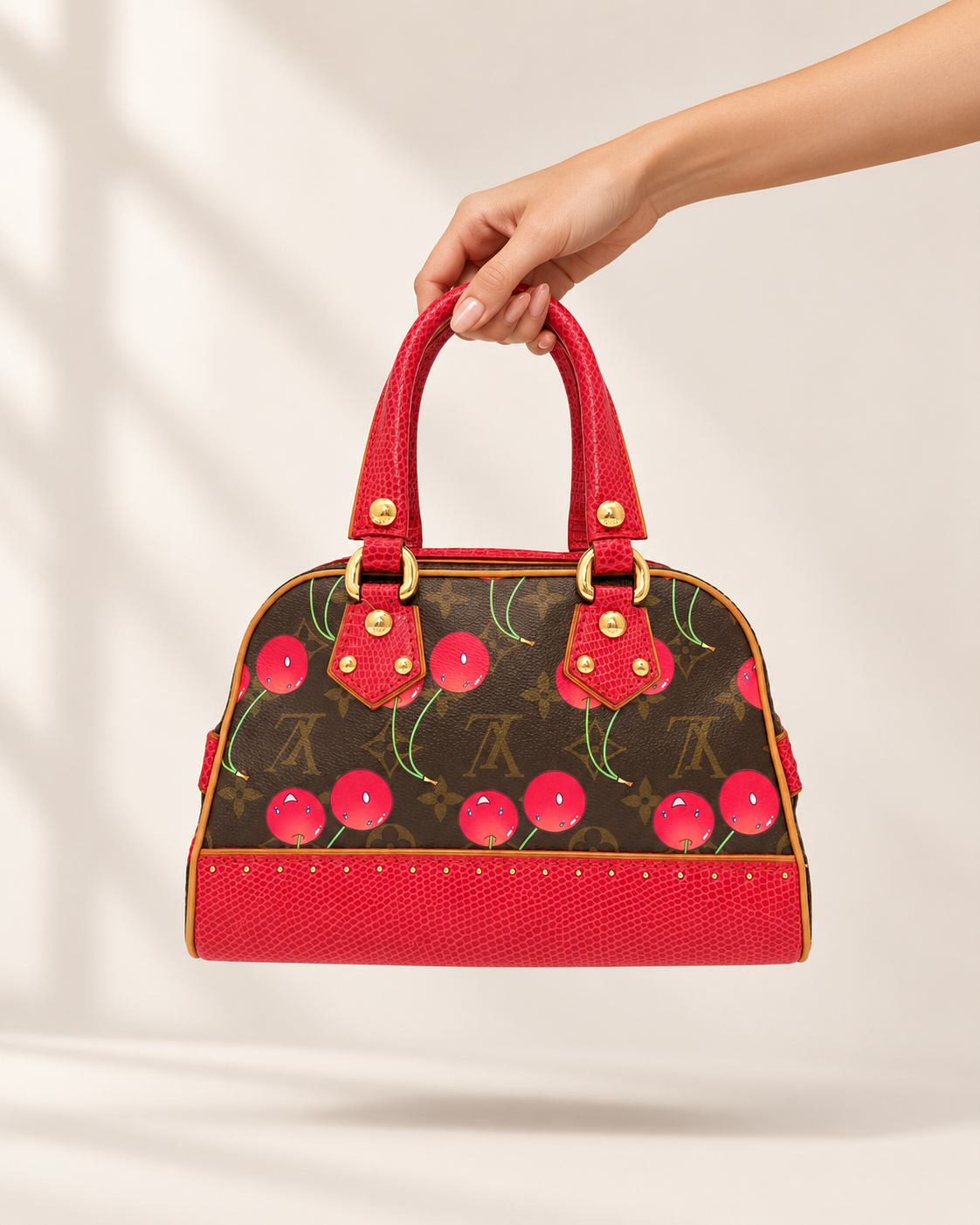 LOUIS VUITTON Monogram Cherry Sac Neo-Deauville — Previously Owned Authentic