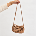 Massimo Dutti Nappa Leather Braided Mini Bag – Sand