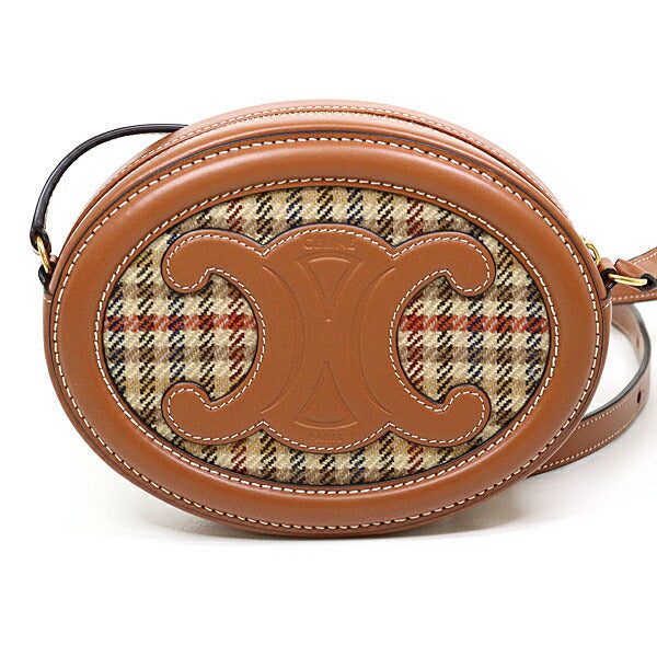 CELINE Crossbody Oval Purse Cuir
