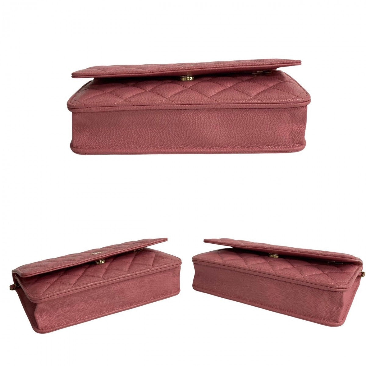 CHANEL Matelassée pinkCaviar Skin Classic Collection