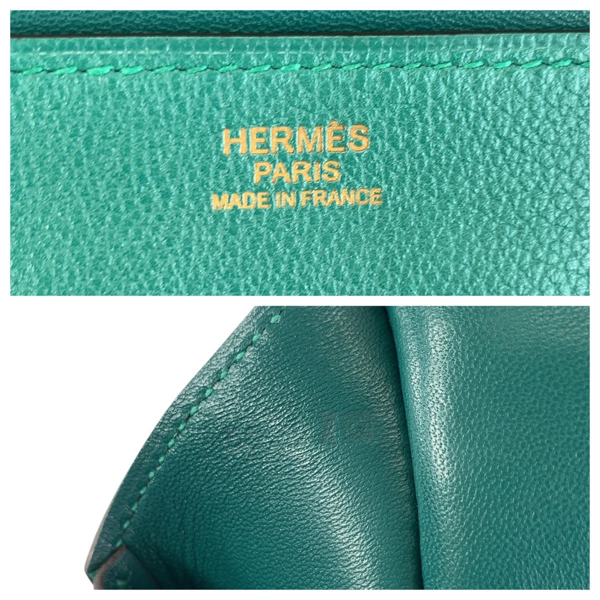 HERMÈS Puri Plat Evercolor leather