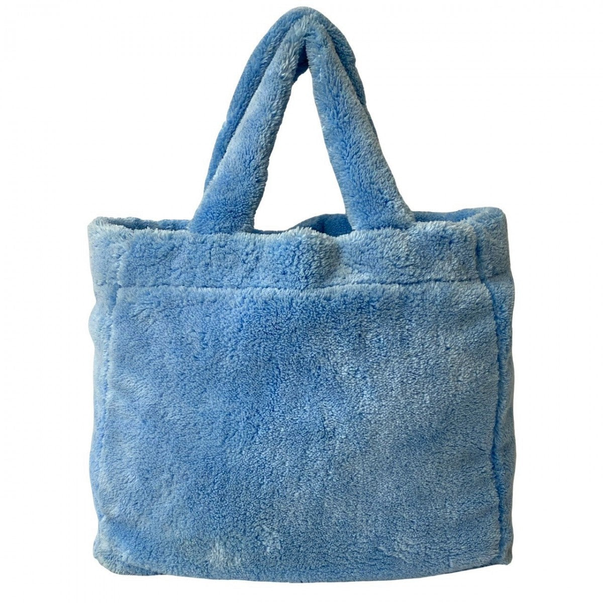 PRADA – Terry Tote Bag (Pile Towel) with Triangle Logo – Blue – 100% Authentic ✨Previously Owned Very Good Condition ~40% Off MSRP