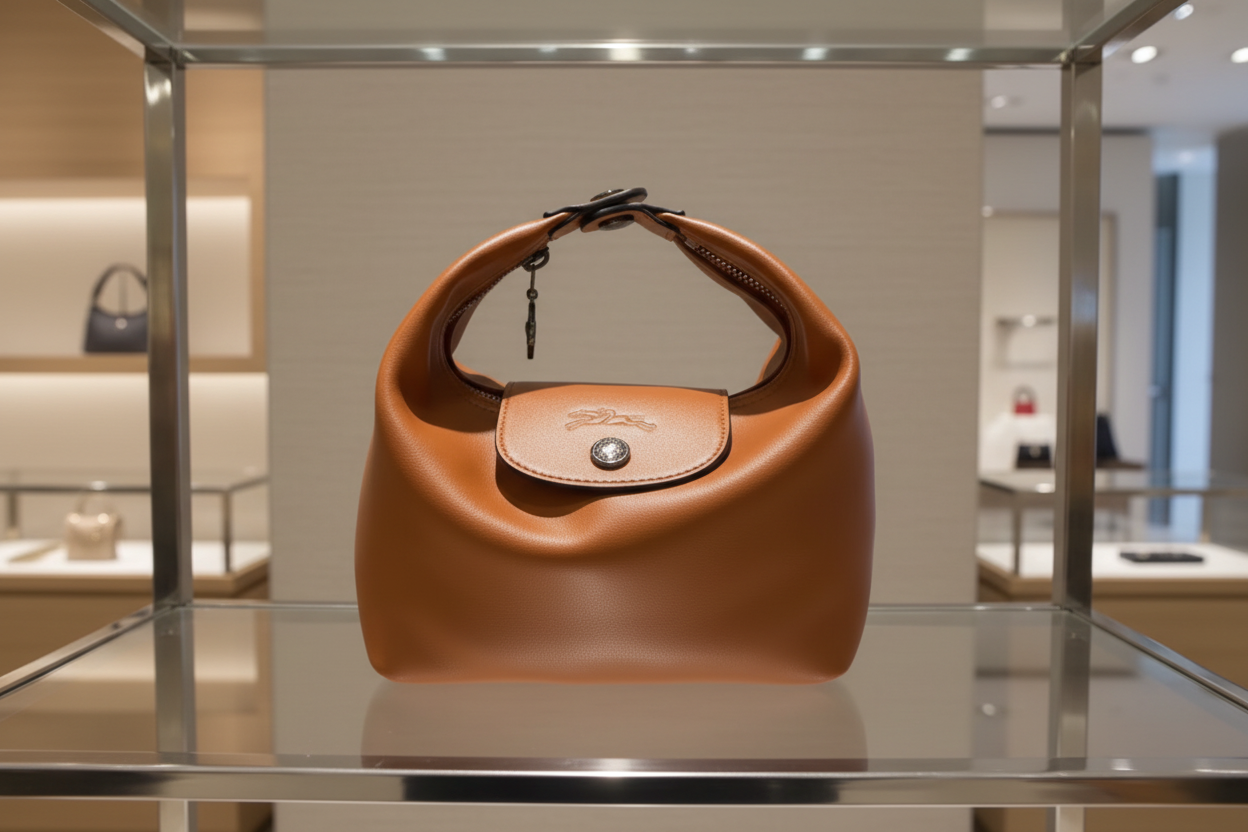 Modern oval  handheld bag with a clean, structured silhouette. Compact, elegant, and ideal for everyday use.