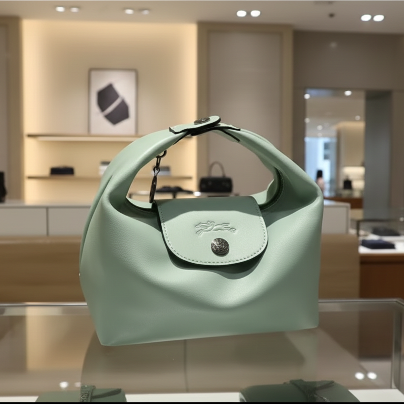 Modern oval  handheld bag with a clean, structured silhouette. Compact, elegant, and ideal for everyday use.