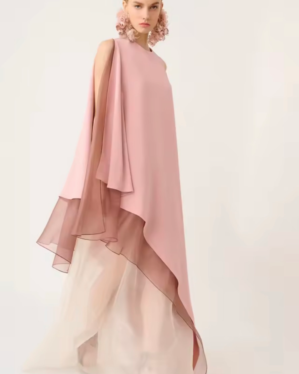 Women’s Tiered Chiffon A-Line Evening Gown | Custom Size Available