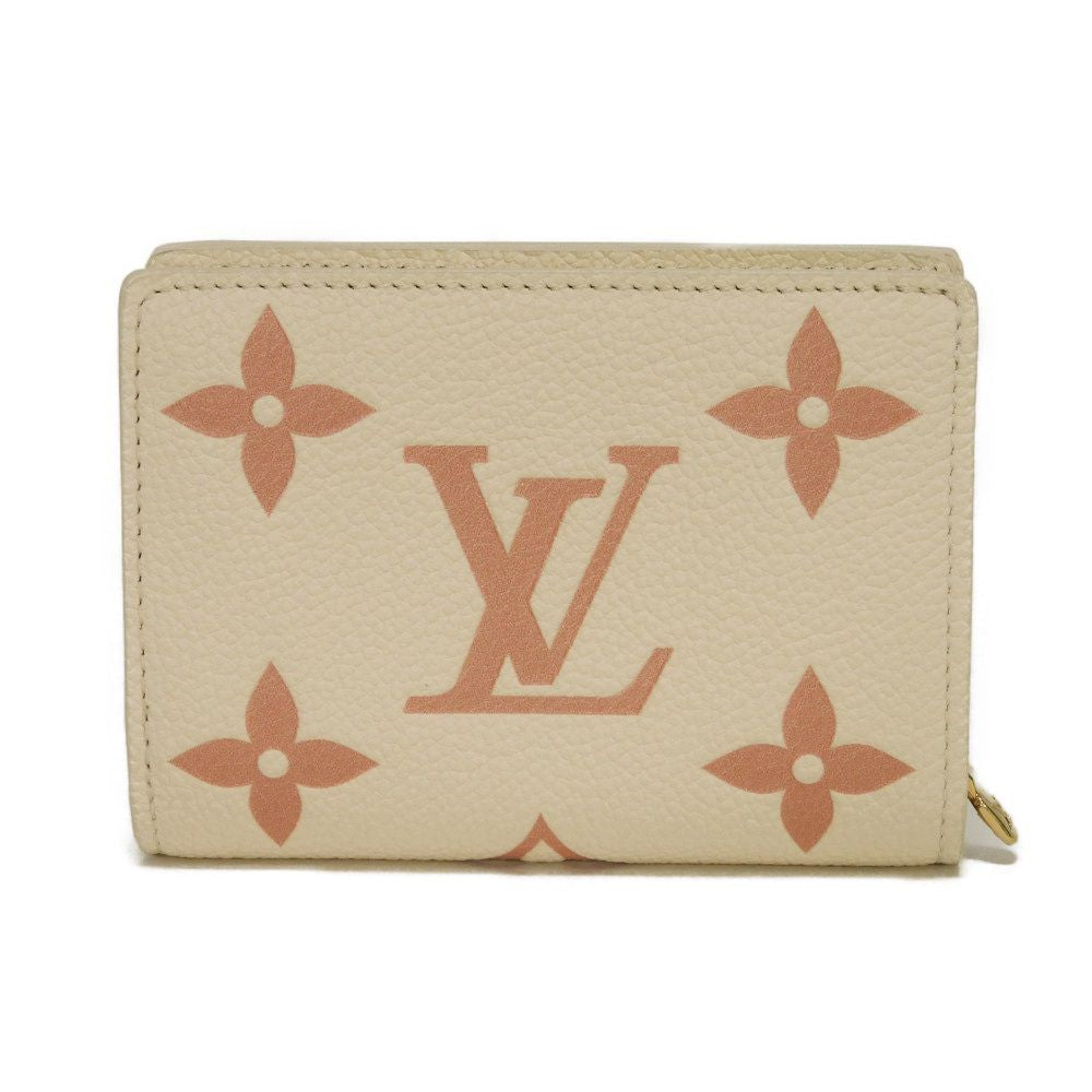 LOUIS VUITTON – Portefeuille Claire Bifold – Monogram Empreinte Leather – Rose Trianon Bicolor