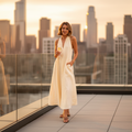 Butter Yellow Sleeveless V-Neck Midi Dress