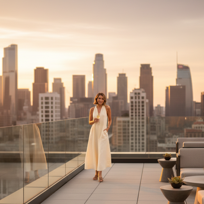 Butter Yellow Sleeveless V-Neck Midi Dress