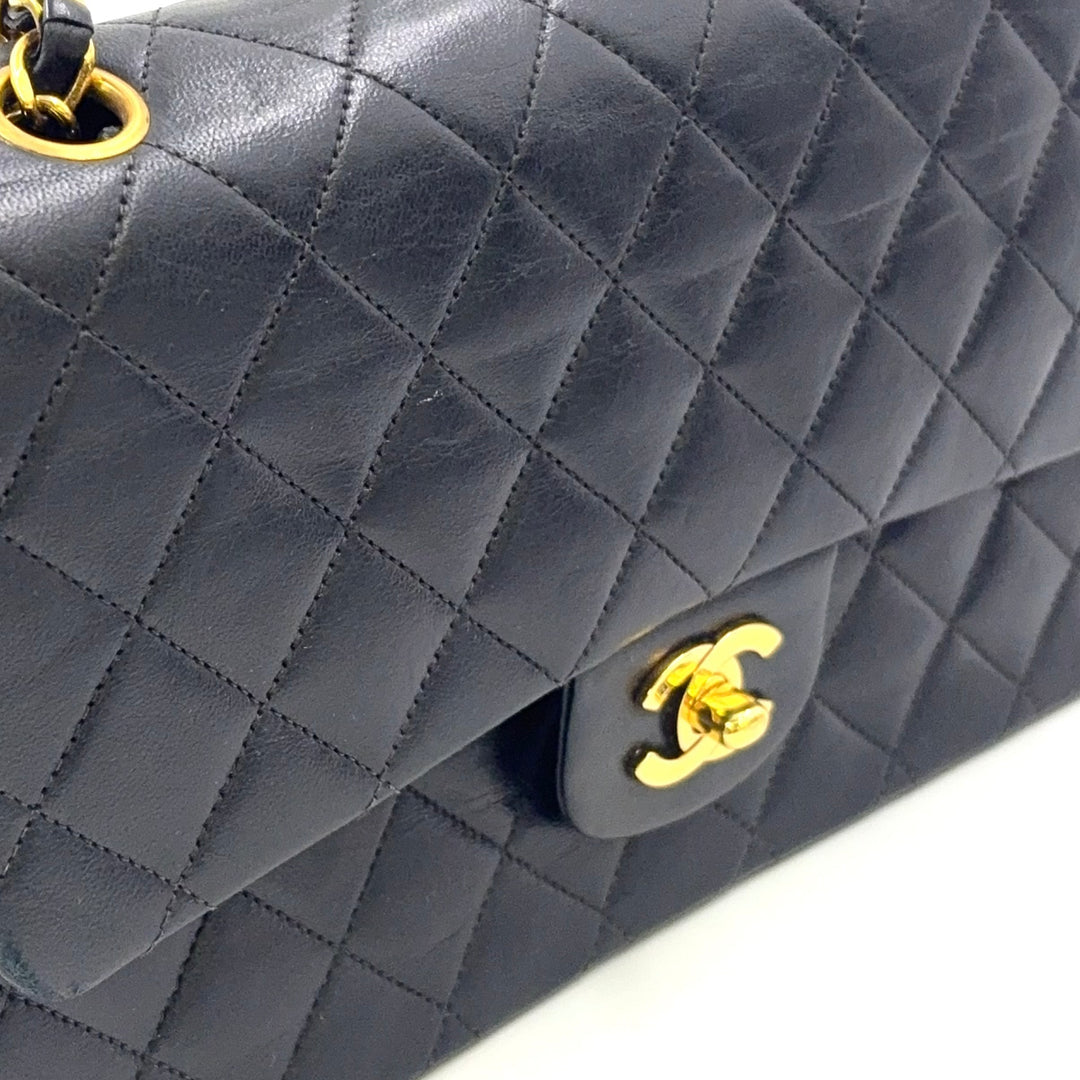 Chanel Classic Flap Medium Quilted Lambskin Previously Owned Authentic