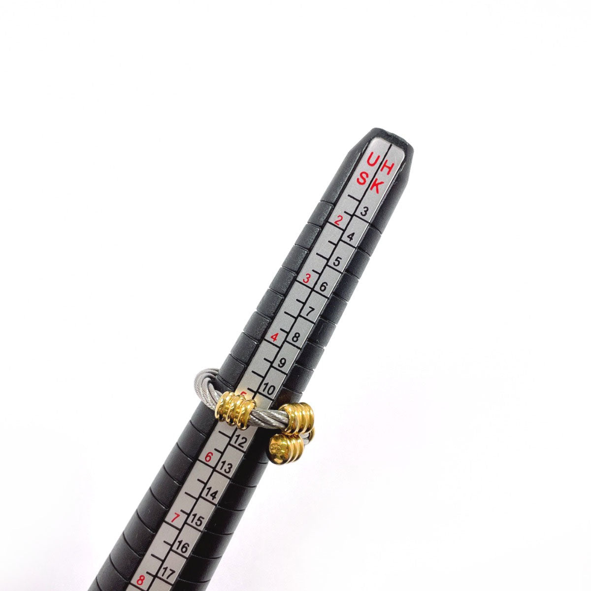 PHILIPPE CHARRIOL – Wire Ring – Silver with Gold-Tone Accents  EU 49 –